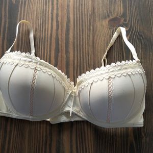 Cream colored Push up Bra